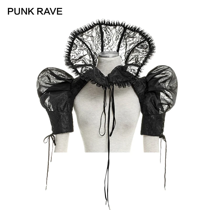 Элегантные двухслойные кружевные воротники в стиле панк Готический Принцесса с