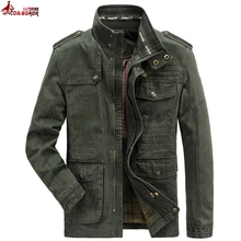 Autumn winter Jacket Men Cotton Business casual Cargo military Multi-pocket Mens Jackets 6XL 7XL Coat Male Chaqueta Hombre