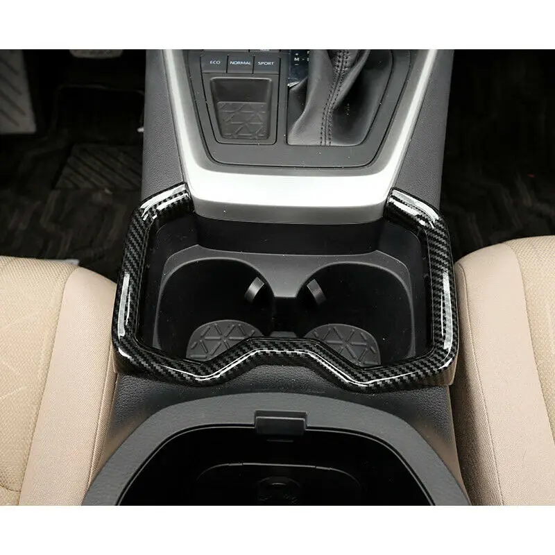 Для Toyota RAV4 2019 2021 углеродного волокна внутренняя рамка держателя стакана воды