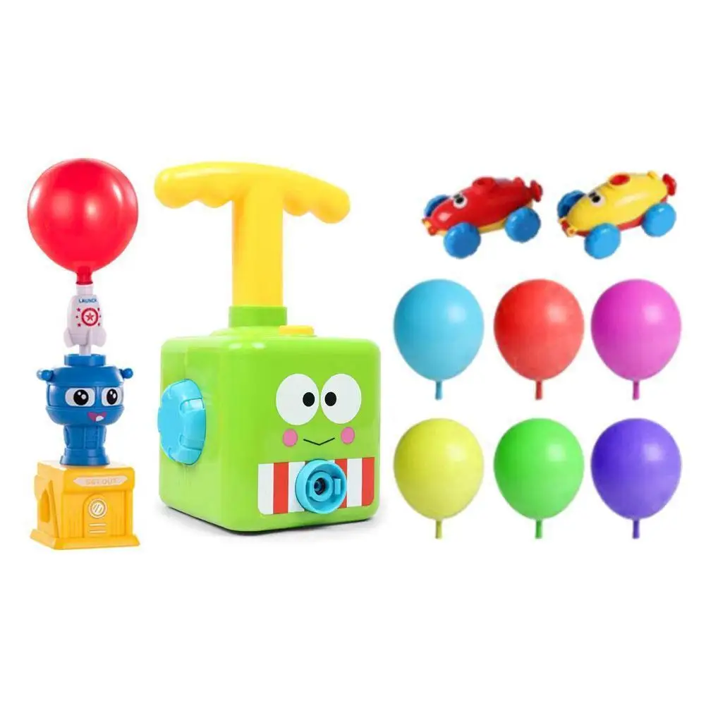 

Children's Inertia Air Balloon Powered Car Toy Press Gift Kindergarten Education Aid Educational Power Teaching Balloon Car K7Q0