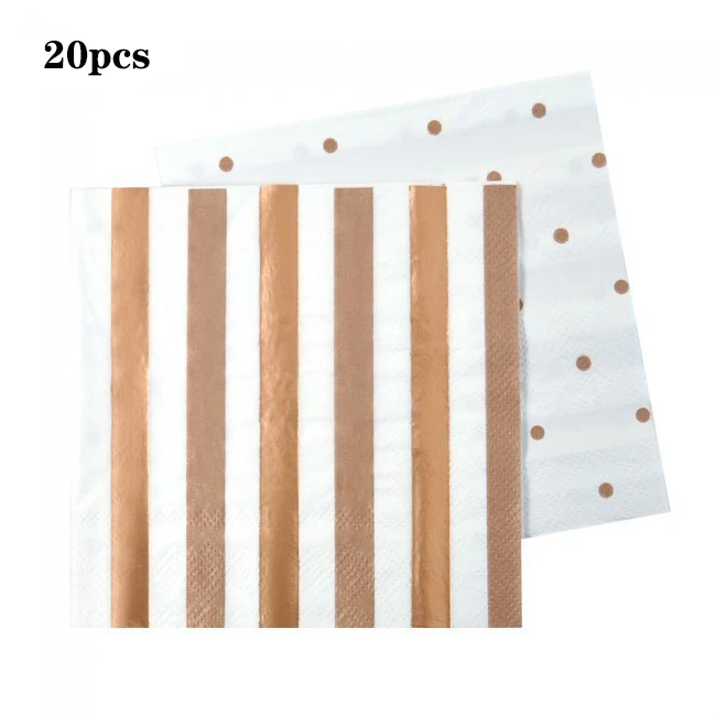 Розовое золото вечерние одноразовая посуда бумажный стаканчик тарелка соломы