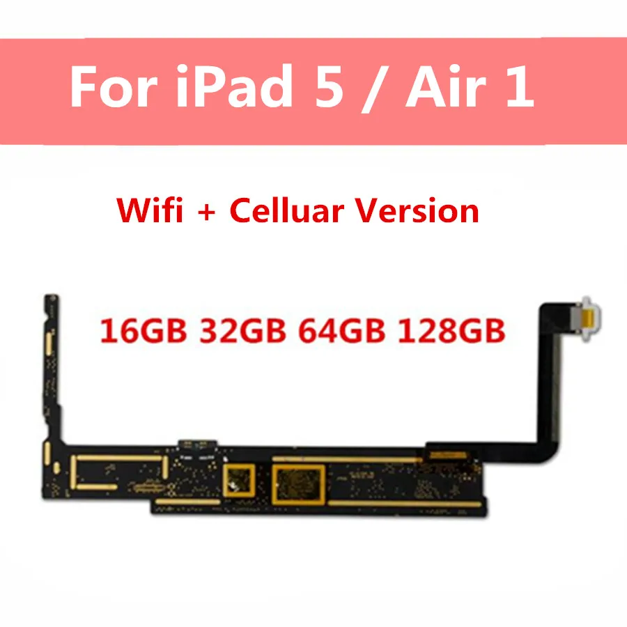 Для iPad 5 Air 1 Материнская плата WiFi + Cellular версия хорошо протестированная