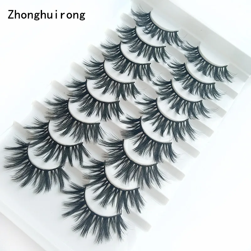 8 пар норковых ресниц СЕКСУАЛЬНЫЕ накладные ресницы 5D мягкие натуральные