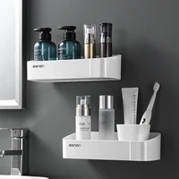 bathroom shelves shampoo cosmetic storage rack wall mounted kitchorganizer drain shower shelf home decor modern wc accessories