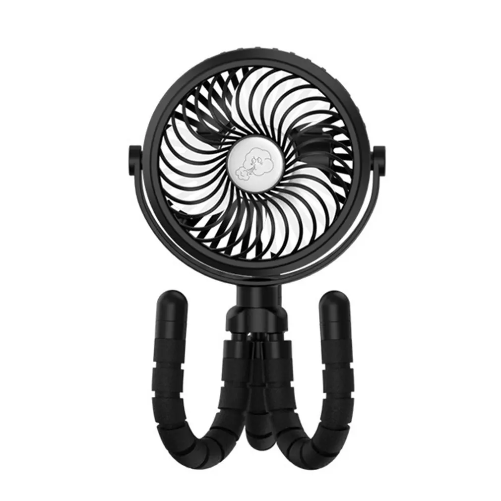 

Mini Portable Fan Hanging Hanging Octopus Shape Stand Adjustable Handheld USB Charging for Fan Cooler Baby Stroller Student Use