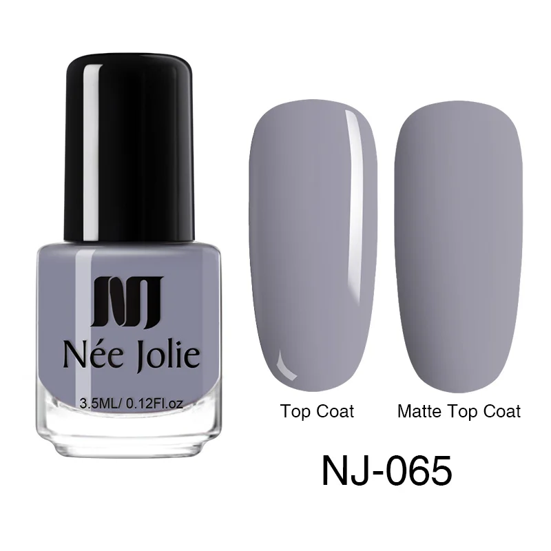 3.5ml NJ-065 Матовый лак для ногтей NEE JOLIE Effetc, черный чистый цвет, розовый лак для ногтей, масляной лак, лак для ногтей, лак для ногтей - Цвет: 3.5ml NJ-065