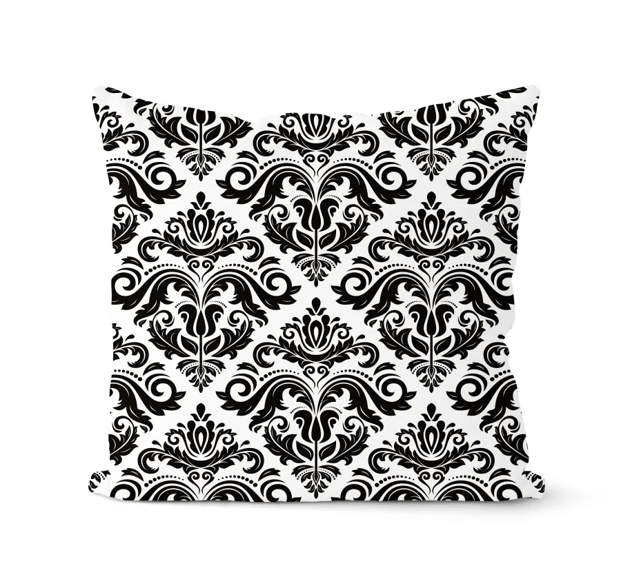 Серый и черный Чехол на подушку 45*45 см полиэфирная Геометрическая Подушка