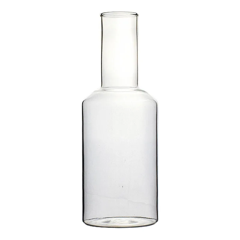 Water carafe Прозрачная стеклянная бутылка для холодной горячей воды и чашка Коктейльные соки молочный цветок чай кофе стеклянная чашка для воды Кухня Офис питьевой стакан - Цвет: Water carafe