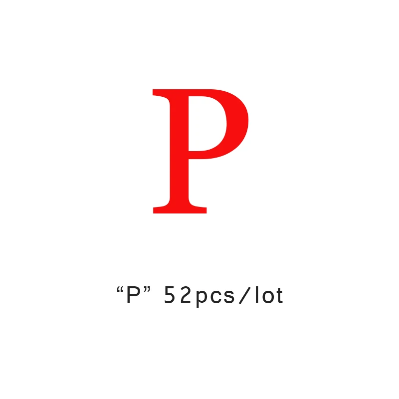P YHBZRET 52pcs 10mm Square Wooden Beads Alphabet Letter Spacer Loose Bead Jewelry for Making Wooden Bracelet DIY accessories - Цвет: P