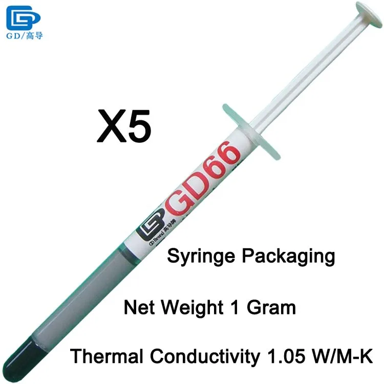 GD66-SY1 5 Pieces GD33 GD66 GD100 GD220 GD280 GD380 GD460 GD450 Термальность смазочная паста компаунд 5 шт. чистая Вес 1 г SY1 - Цвет лезвия: GD66-SY1 5 Pieces