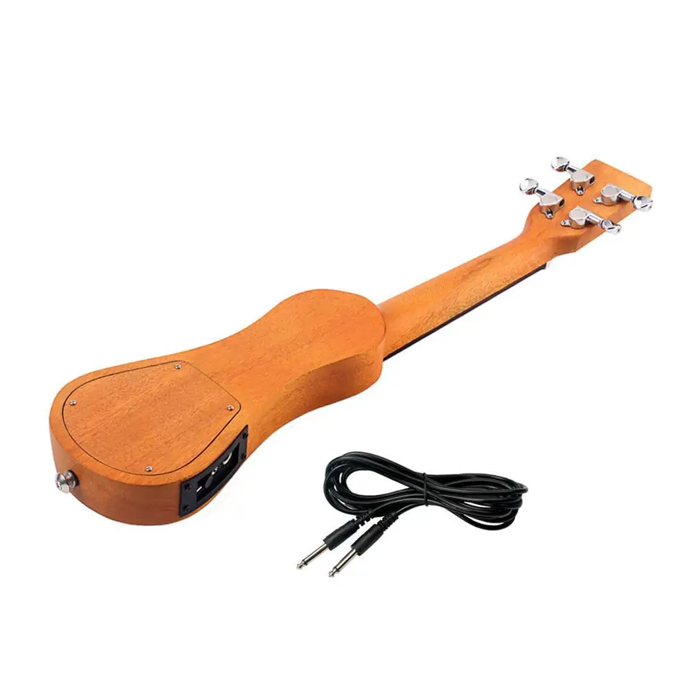 21 inch Electric Ukulele Solid Wood Shell Mahogany Ukelele 4 Stings Hawaiian Guitarra Musical Instruments Kids Gift | Спорт и