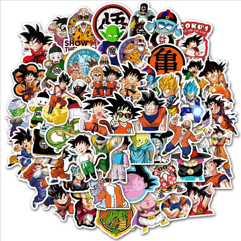 50 шт. 100 виниловая Водонепроницаемая наклейка Dragon Ball Z японского аниме для