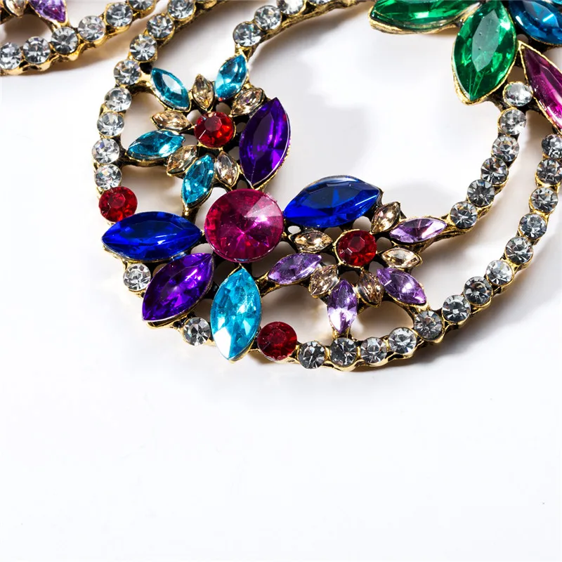 Мода 2019 европейский стиль большие серьги акриловые цветочные блестящие Модные