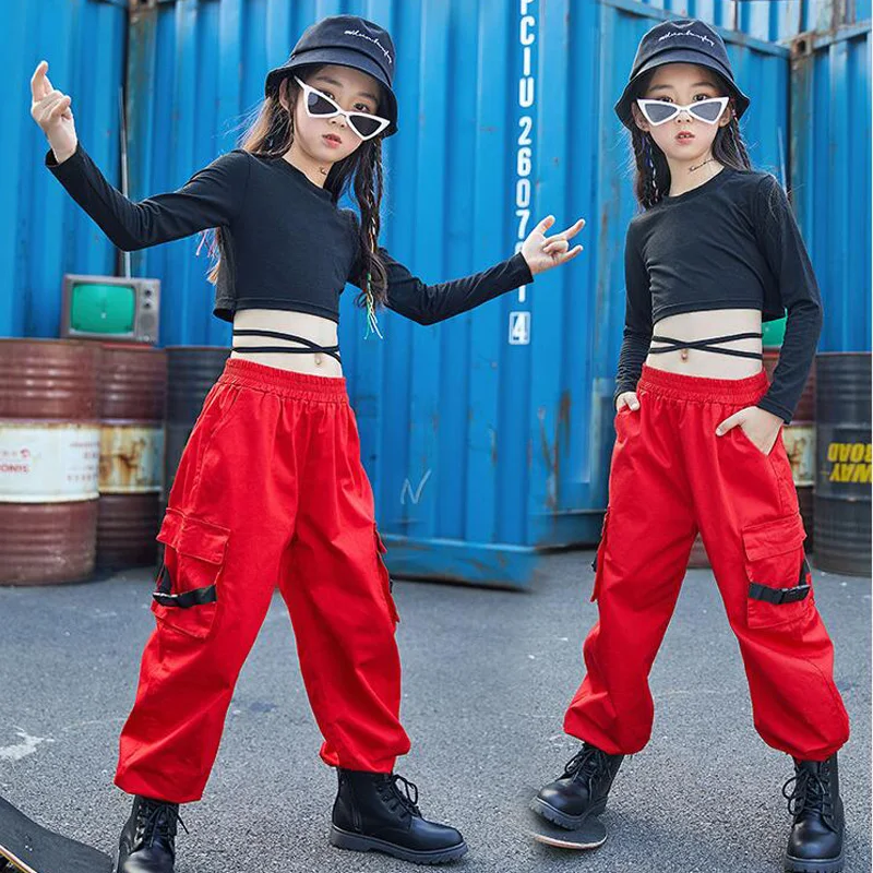 Детская модная одежда в стиле хип-хоп черная толстовка короткий топ Укороченная