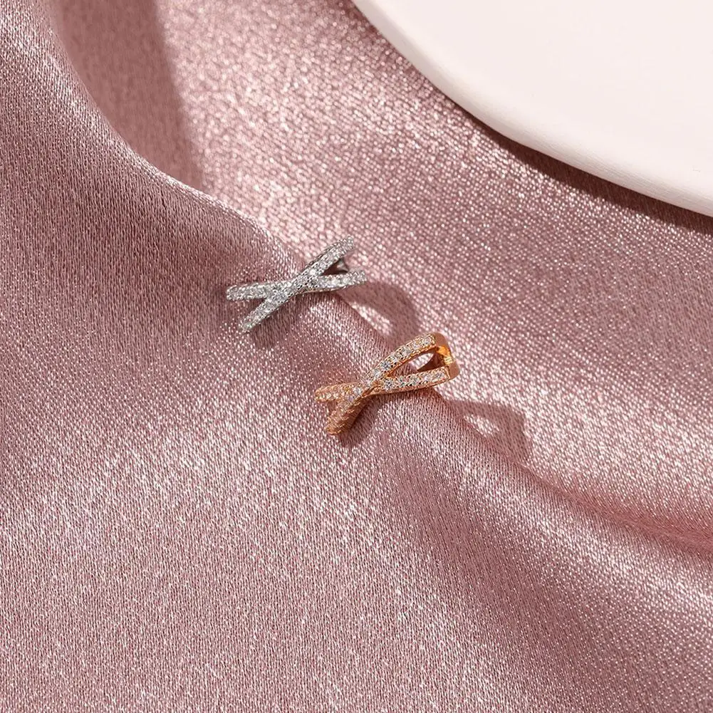 

3Pcs/set Minimalist C shape Cubic Zircon non-Piercing Earrings Clips Sets for Women Street Wedding Simple Ear Cuffs Jewelry