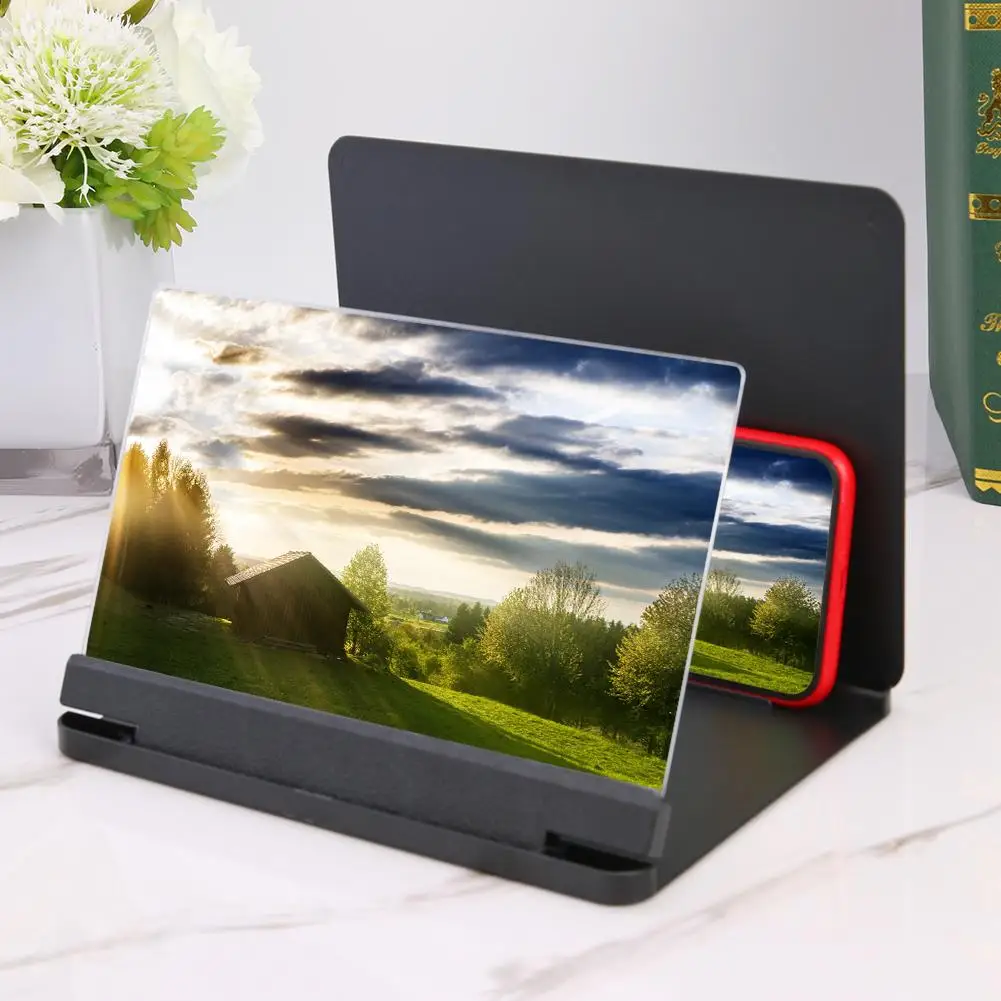 

3D HD Mobile Phone Screen Magnifier 9.8 inch Video Amplifier Foldable Phone Stand Bracket Protect eyes Screens Enlarge Home Tool