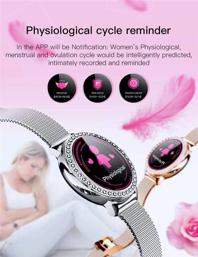 

SN91 2021 Waterproof Fitness Tracker Smart Bracelet Heart Rate Monitoring Sport Bluetooth Lady Smart Watch Women For Android IOS