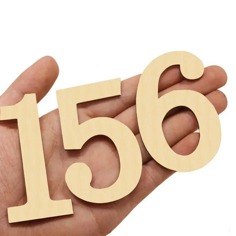 

3 Color 10pcs DIY New Year Mixed Number Wood Craft Cutout Love Flatbacks Scrapbooking Flower for Cardmaking Art Decoration