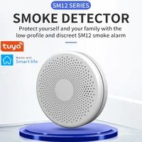 wireless tuya smart home wifi smoke detector 85db fire protection firefighter sensors store house security alarm system