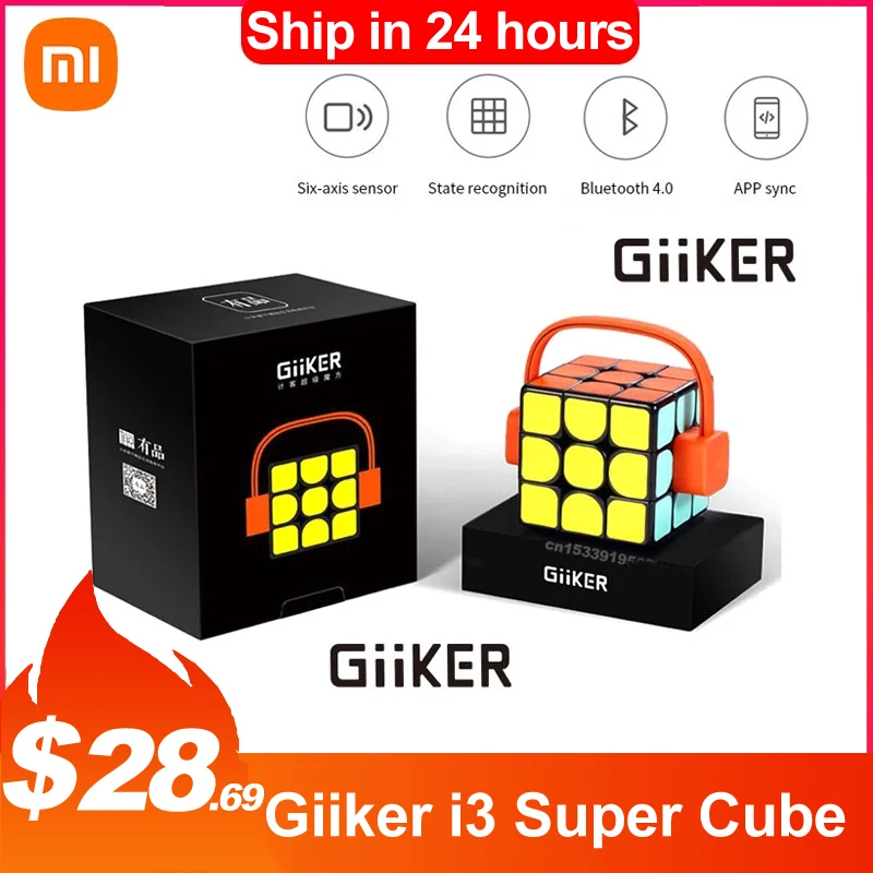 

In stock New Original Xiaomi Mijia Giiker i3 AI Intelligent Super Cube Smart Magic Magnetic Bluetooth APP Sync Puzzle Toys