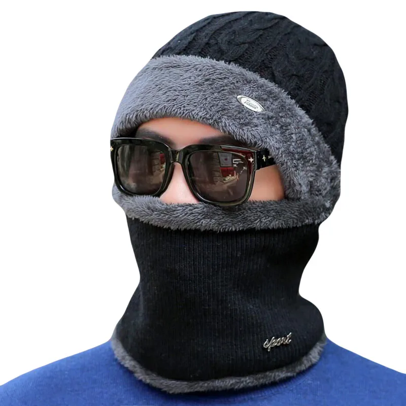 Брендовые зимние шапки для мужчин Skullies Beanies Мужская зимняя вязаная шапка из крученой пряжи шарф из шерсти женская маска капота мужская шапка