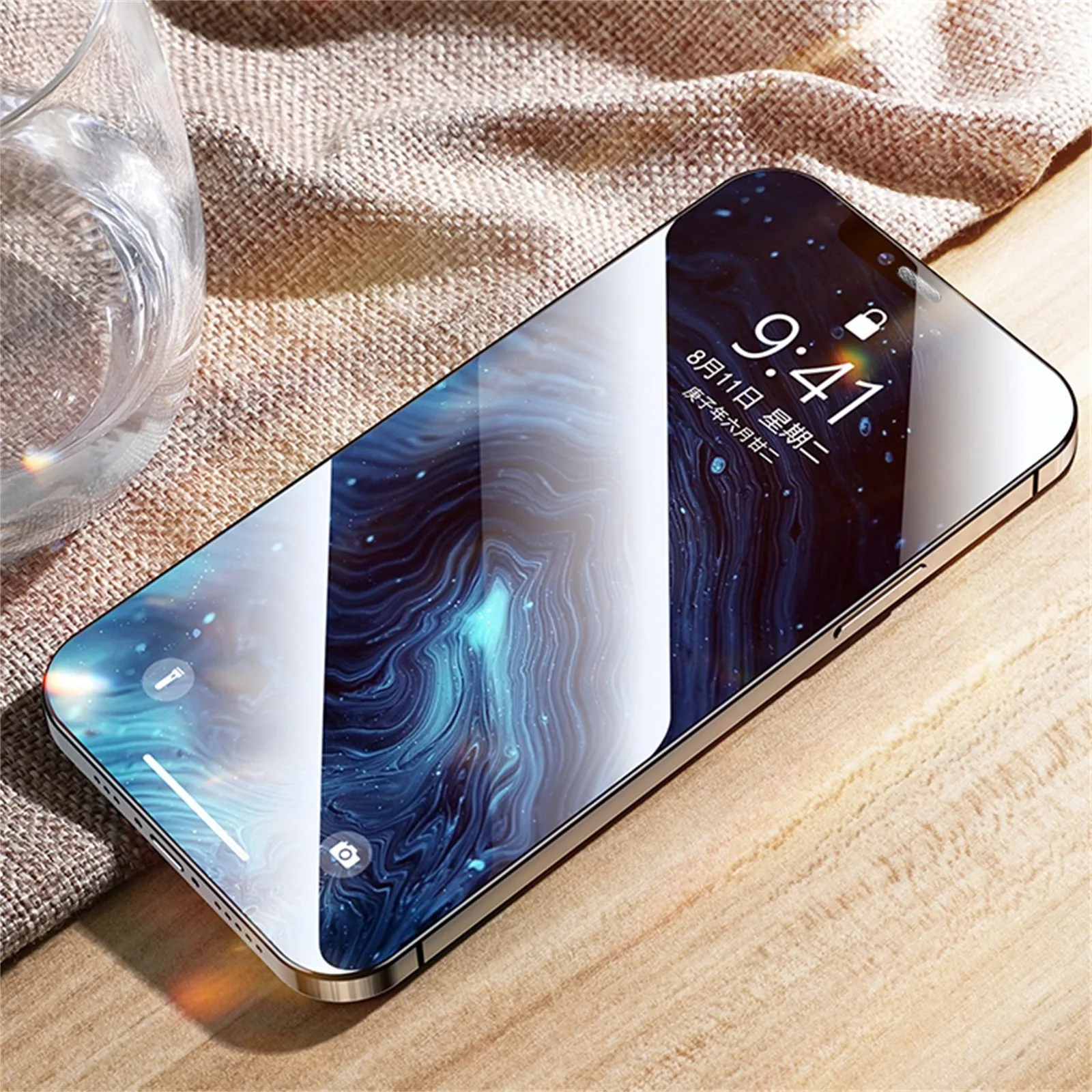 Новая Алмазная зеркальная пленка подходит для Iphone 12 Пылезащитная сетчатая