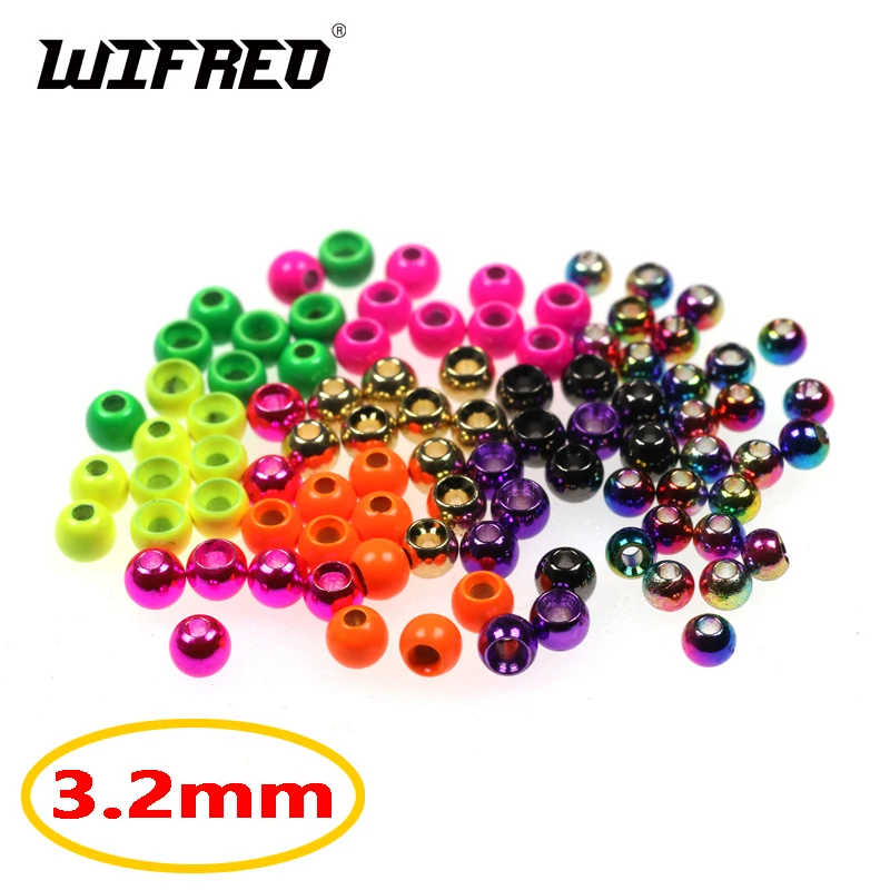 Wifreo 20 шт. 3 2 мм 1/8 &quotЦветные латунные бусины для вязания мушек Нимфа с бусинами