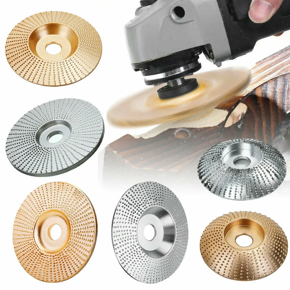 

16mm 5/8" Bore Extreme Shaping Disc Tungsten Carbide Wood Sanding Carving Tool Abrasive Disc Tools for Angle Grinder