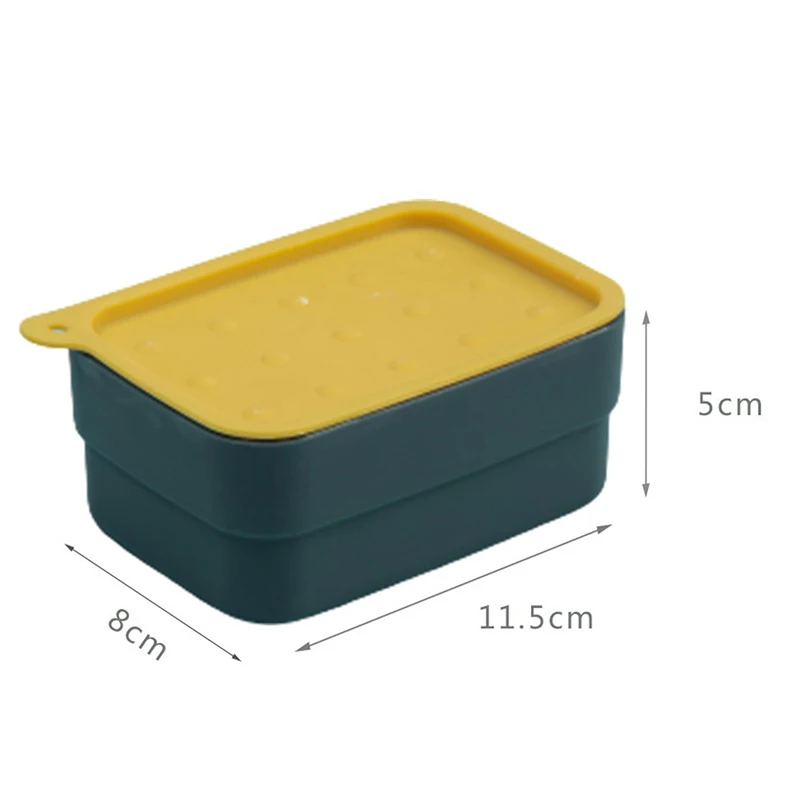 

1PC Soap Holder Double-layer Bathroom Accessories Plastic Shower Soap Dish Non-slip Draining Tool Drainage Soap Box