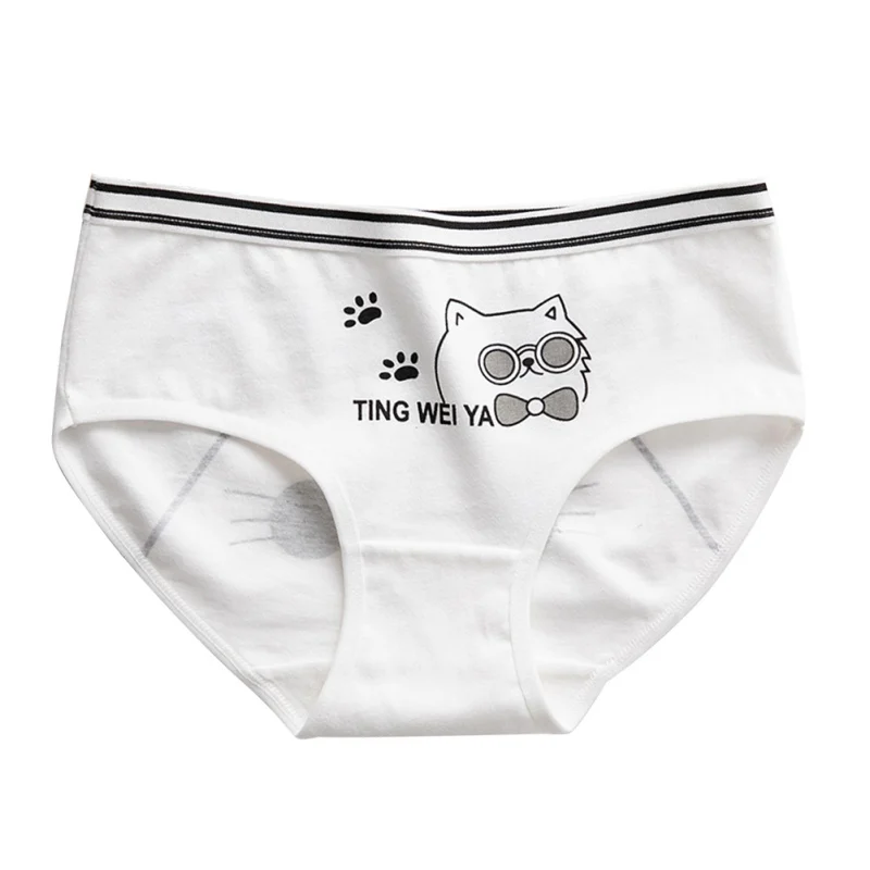 1 шт. женские хлопковые трусы в полоску | Женская одежда