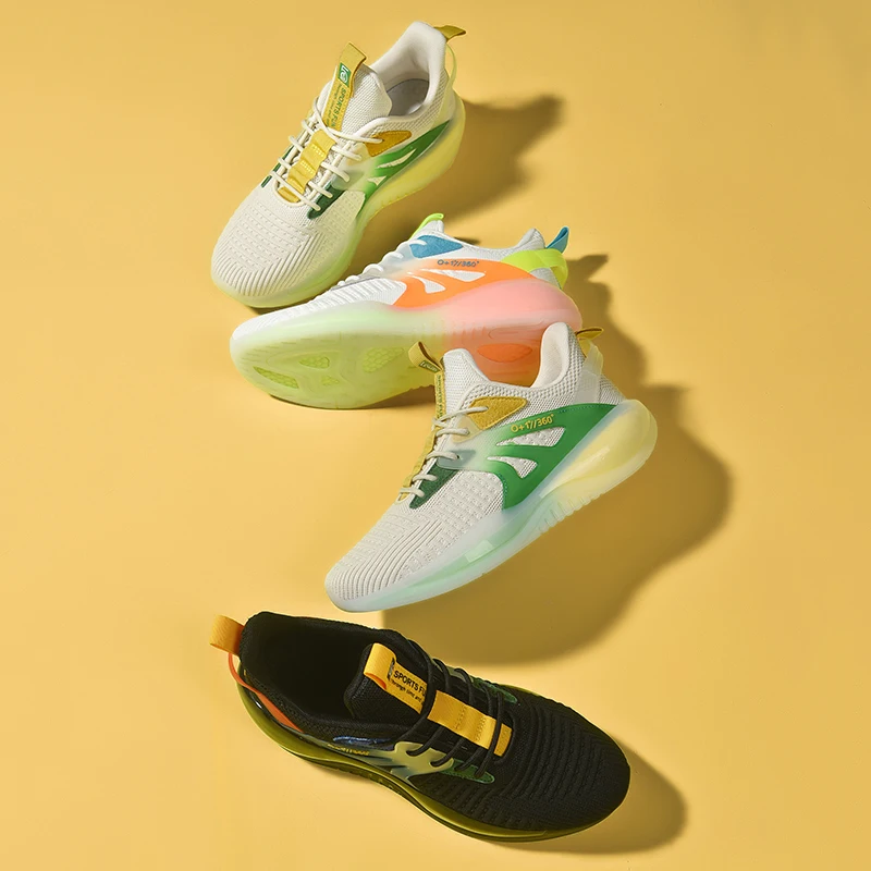 

Кроссовки мужские спортивные, повседневная обувь для бега на открытом воздухе, с подошвой из попкорна