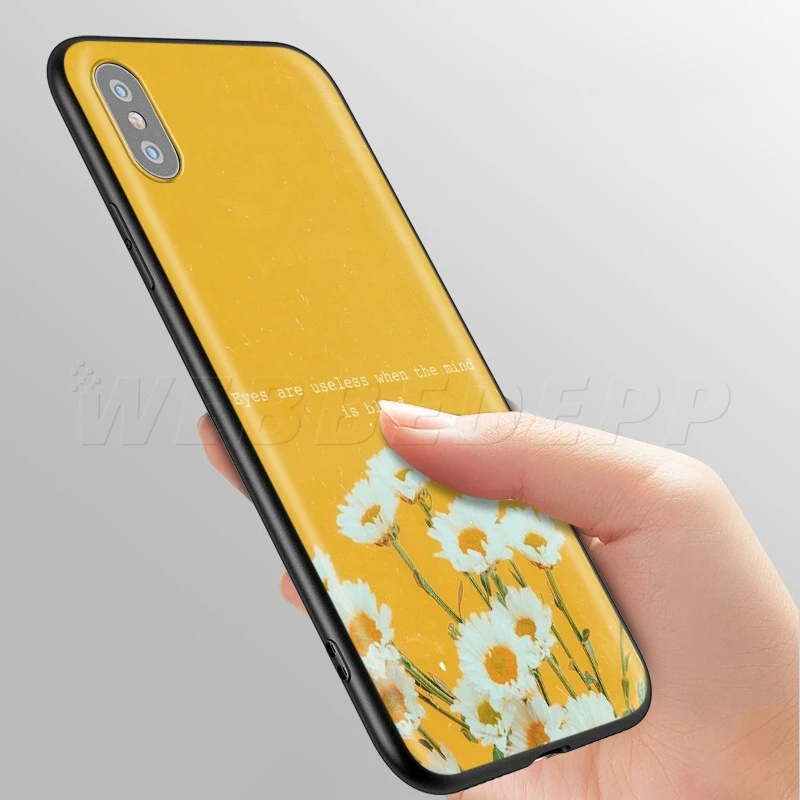Webbedepp красивый желтый чехол с подсолнухом для Apple iPhone 12 Mini 11 Pro XS Max XR X 8 7 6 6S Plus 5 5S