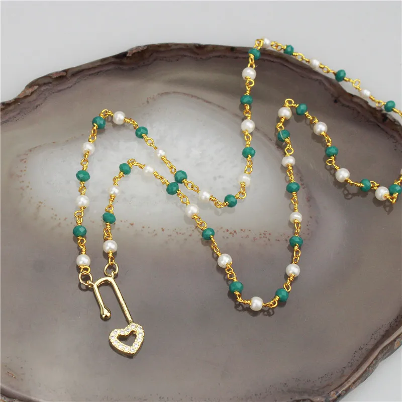 16 дюймов 10 шт./лот Новый дизайн красочные cz ожерелье сердце кубического циркония