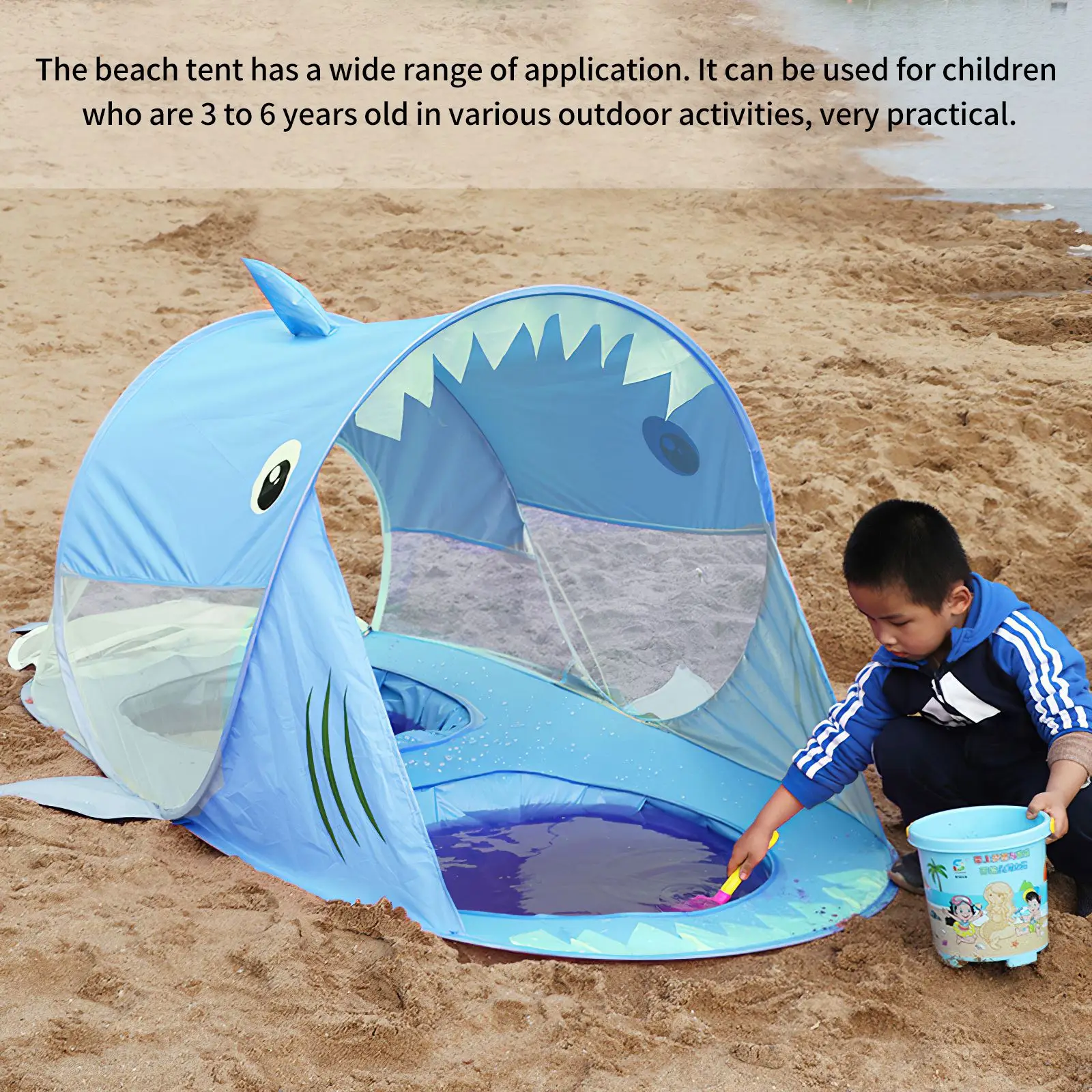 

Outdoor Baby Beach Tent Beach Games Children Waterproof Portable Shade Pool UV Kid Outdoor Camping Sunshade Beach Pool Awning