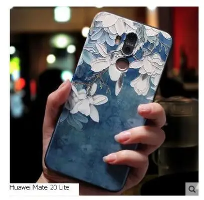 Чехол для Huawei mate 10 lite матовый мягкий чехол из ТПУ с 3D тиснением 20 fundas | Мобильные