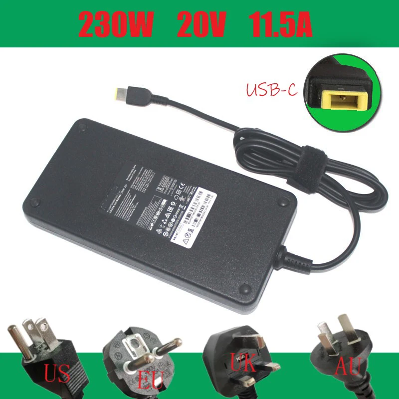 Зарядное устройство для ноутбука Lenovo Legion Y7000 Y7000P Y920 Y540 Y9000K P51S P52 W540 W541 20 в 100% А 230