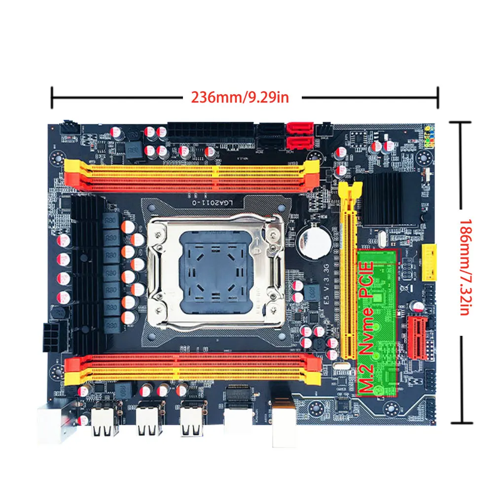 

X79 LGA 2011 Motherboard LGA2011 Support DDR3 REG ECC RAM Memory For Xeon E5 V2 2690 Processor X79 V2.72A Mainboard