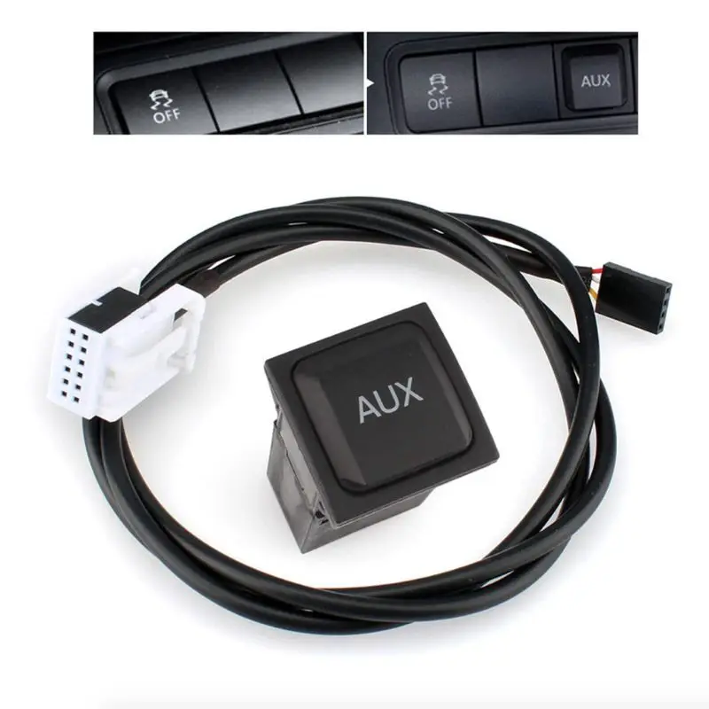 Автомобильный USB AUX аудио переключатель кабель для VW1 Golf GT I R MK6 MK5 Jetta RCD310 RCD510|Кабели