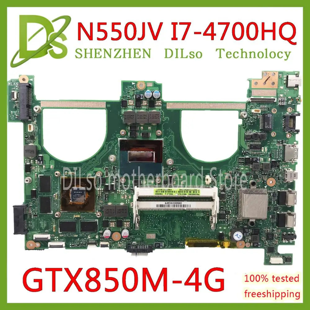 KEFU N550JK для ASUS n550JV N550JX материнская плата ноутбука i7 4700HQ CPU PM GTX850 4 Гб с