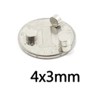 2050100 шт., неодимовые магниты 4x3 мм, 4x3 мм