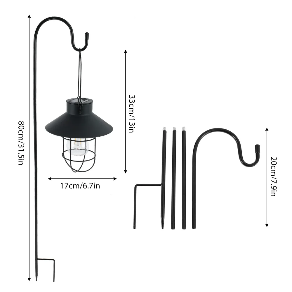 

Waterproof solar Lamp 2020 LED Solar powered Lantern Outdoor solar garden light Retro Iron Hanging Lights Garden Decoration