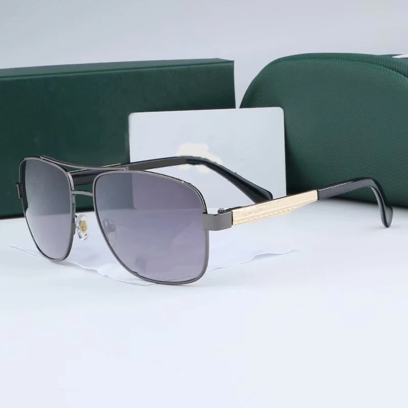

Beach sunglasses for men and women, luxury brand, fashionable, for driving, square, vintage, with original box, 2021
