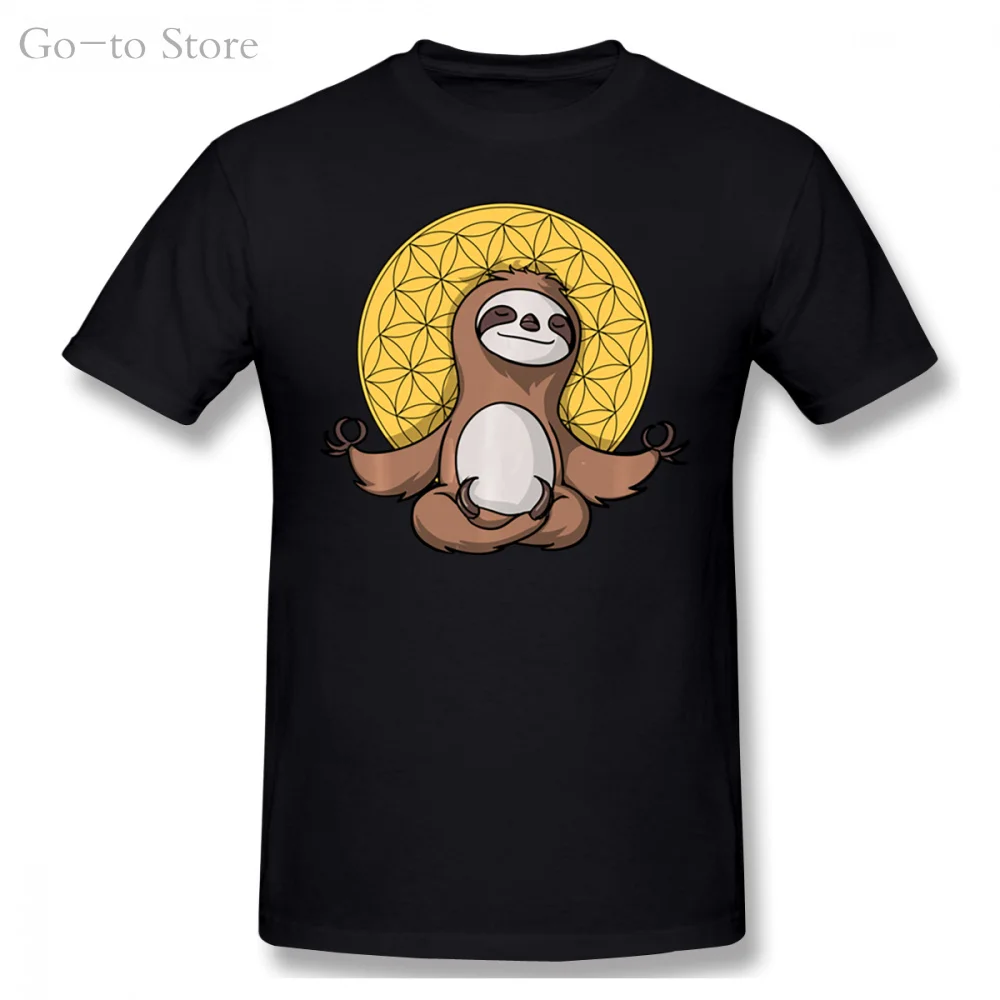 

Funny Sloth Yoga Meditation Zen Flower Of Life Spirit Animal T Shirt Slogans Customized Tee Shir