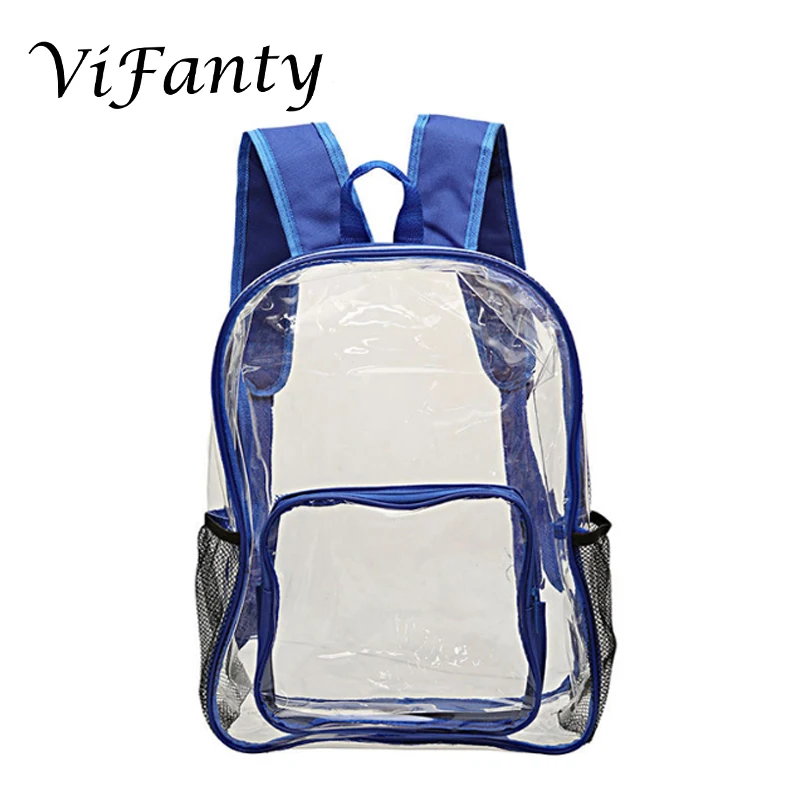 Прозрачный рюкзак просвечивающий большой для колледжа работы безопасности