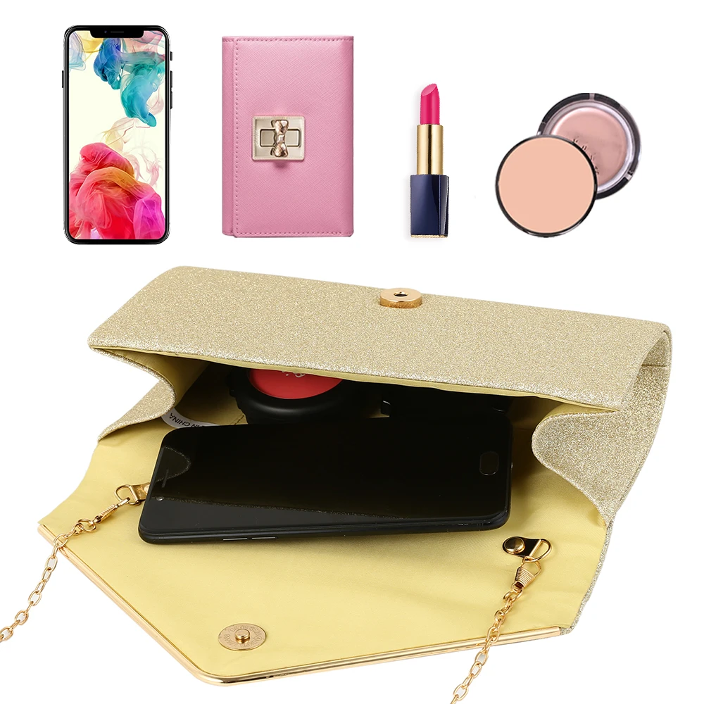 Хит роскошный блестящий женский кошелек клатч-конверт модные блестящие женские