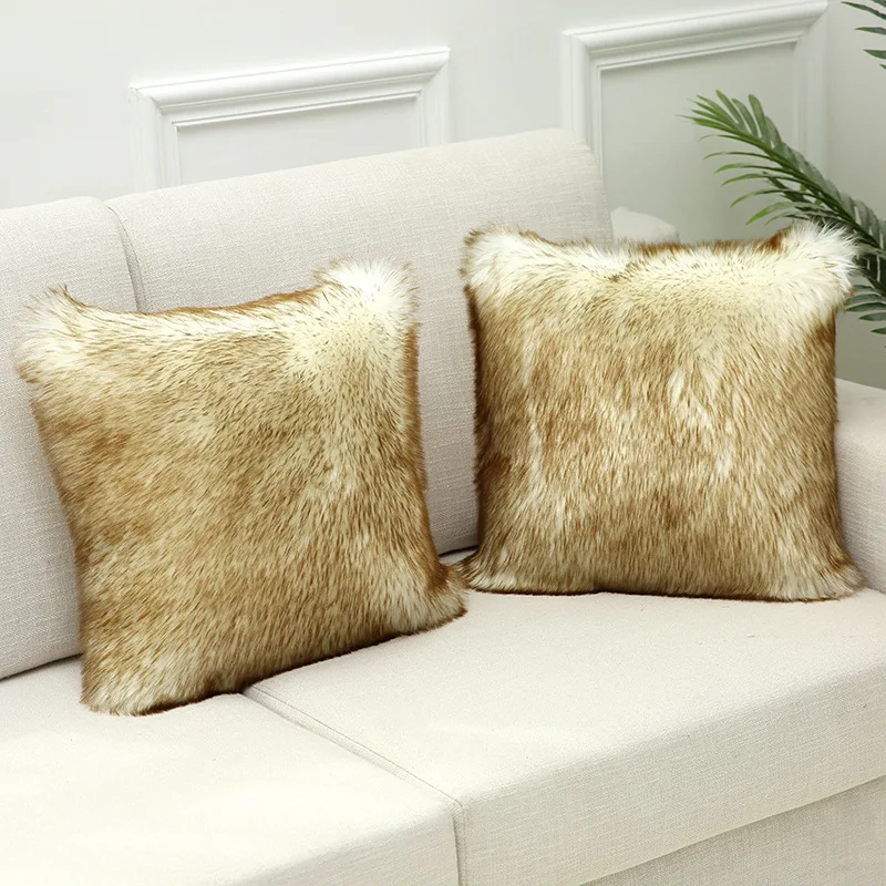 1 шт. 50*50 см пушистые диванные подушки из шерсти меховые наволочки для дивана