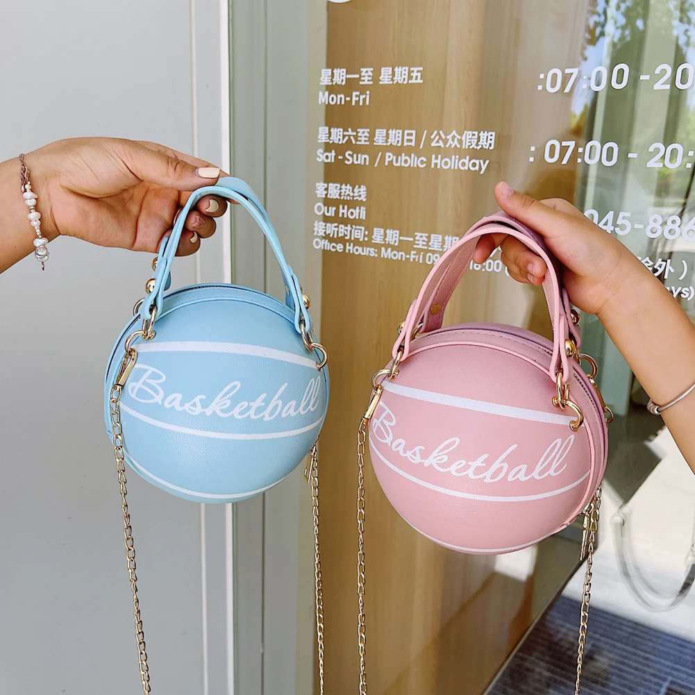 

Women Letter Laser Print Crossbody Bags Personality Butterfly Basketball Bag Female Soft Pu Leather Messenger Bag Chain Purses