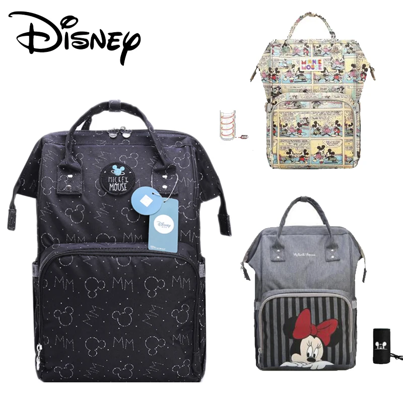 Disney Mummy Usb Diaper Bag Backpack Maternity Baby Backpack  Nappy Bag  Mummy Bag Multifunction Large Capacity Stroller Bag New