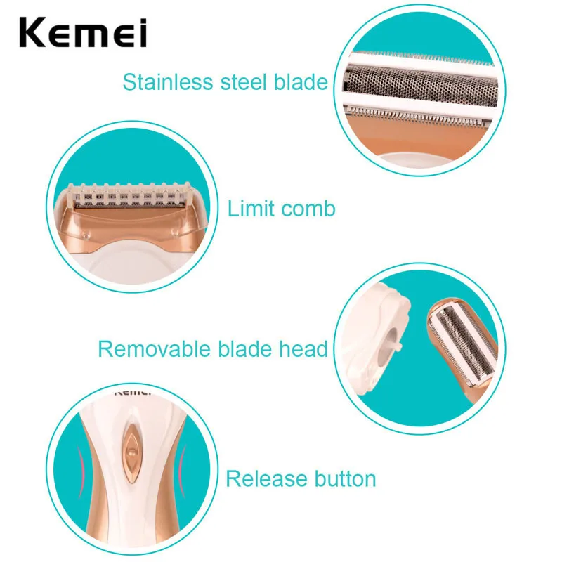 Kemei эпилятор Новый женский бритвенный шерстяной прибор нож для электробритва
