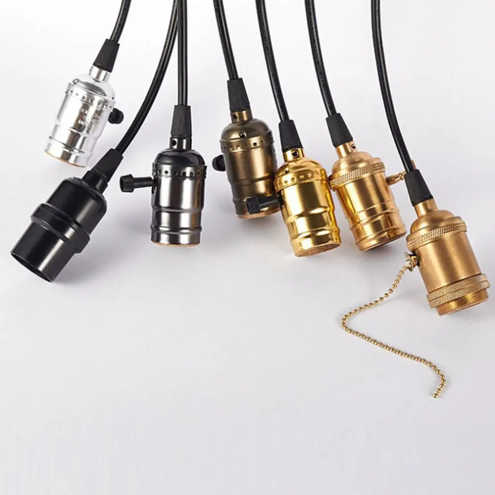 E26 E27 100-265V Ретро держатель лампы Edison с переключателем Винтажный стиль люстра